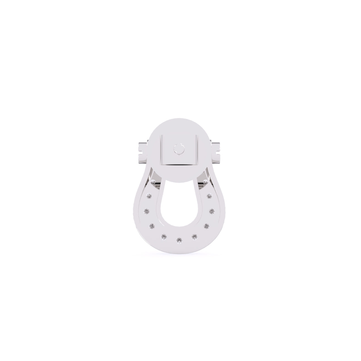 Rose Gold Lab Grown Diamond Lucky Horseshoe Stud Earrings